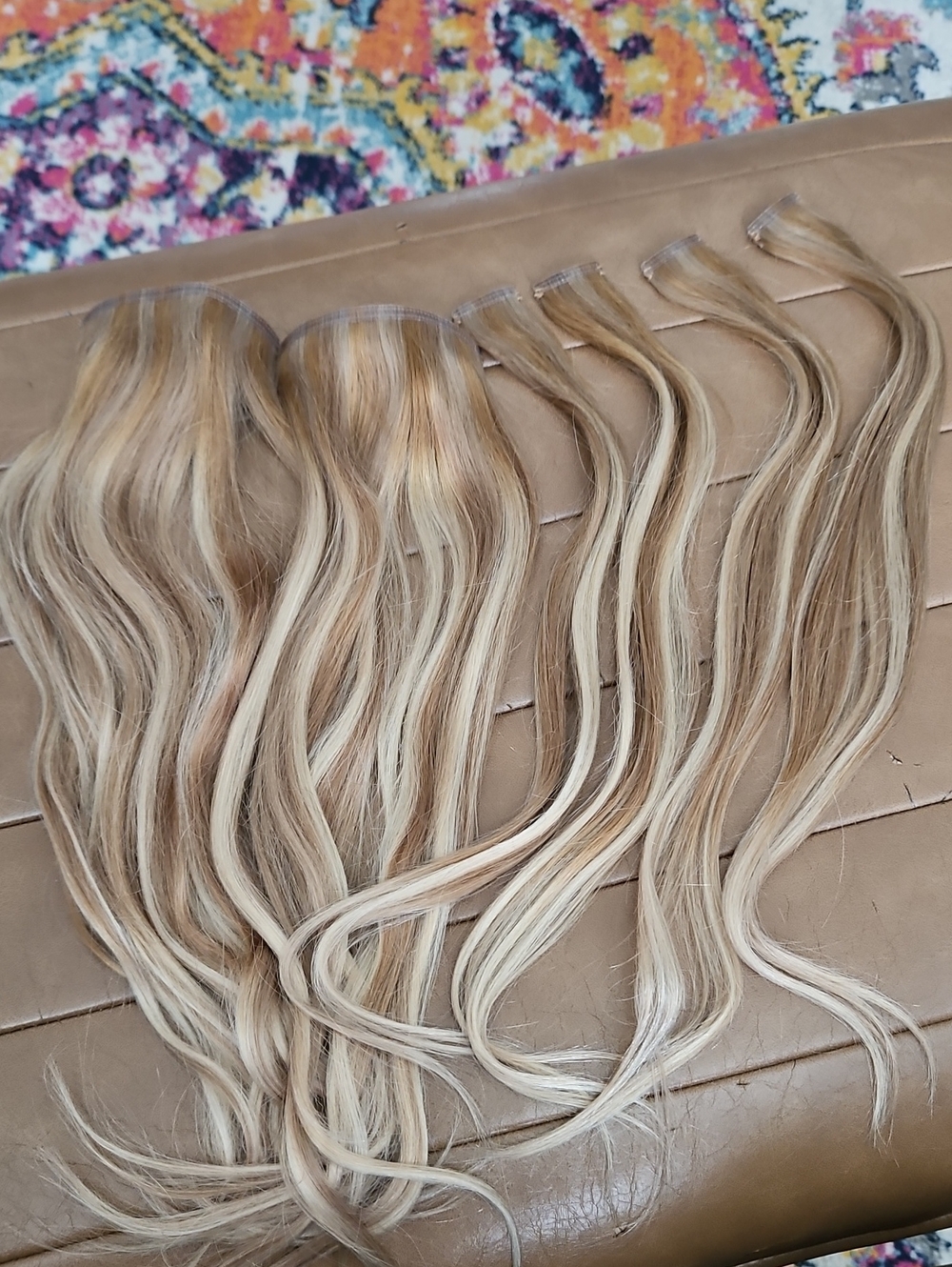 Luxy Clip-In Thinning Hair Fill Ins: Dimensional Caramel Honey Blonde 16" - Picture 7 of 11